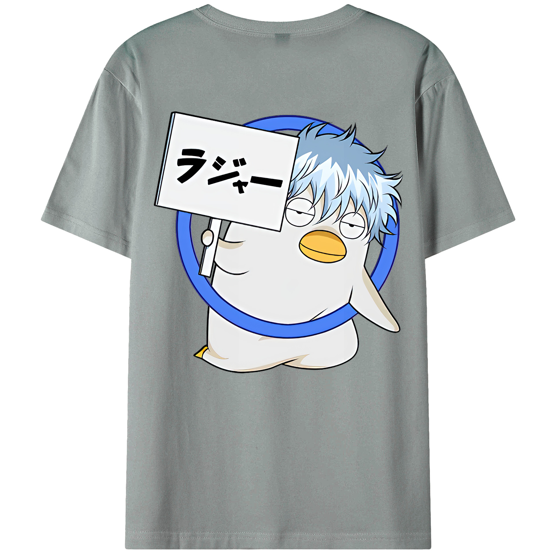 （画像用） ぎんたま 坂田銀時（さかたぎんとき） 神楽 志村新八（しむら しんぱち） GINTAMA Sakata Gintoki Kagura Shimura Shinpachi 綿100％ メンズ半袖Tシャツ（バックプリント） 通気性